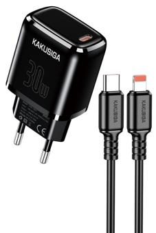 KAKUSIGA KSC-1624 PD30W Charger Set (EU) Type-C to Lightning
