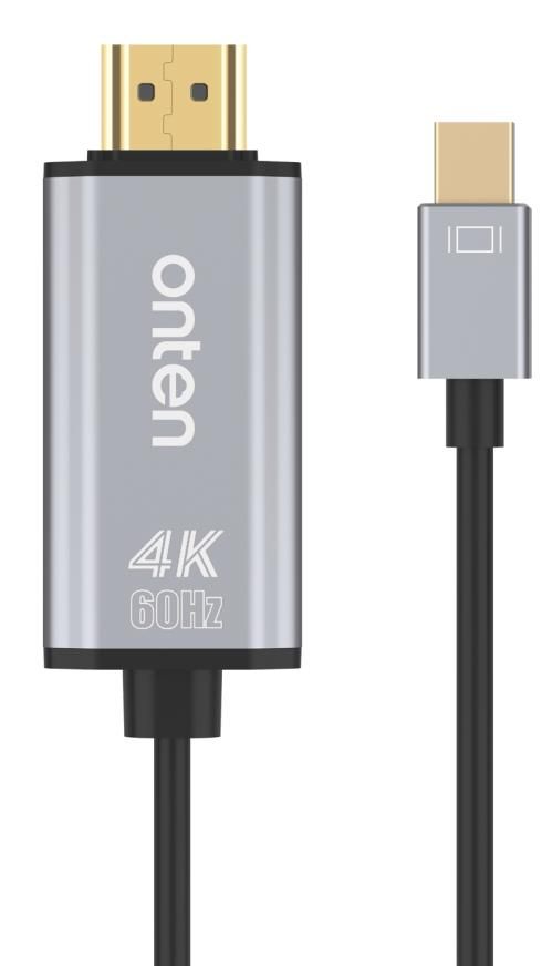 ONTEN OTN-5130B DP 4K60hz MiniDP (DisplayPort) Male (Input) to HDMI Male (Out) Cable