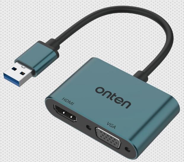 ONTEN OTN-5201B VGA/USB 3.0 to HDMI/VGA Video Adapter