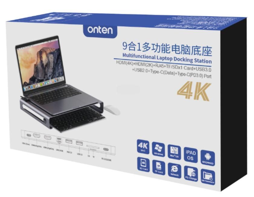 ONTEN OTN-95107 9-in-1 Multifunctional Laptop Docking Station