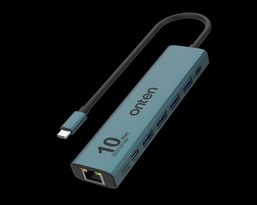 ONTEN OTN-UC616 6-in-1 USB 3.2 Gen 2 5-Ports Hub with Gigabit Network Card 6