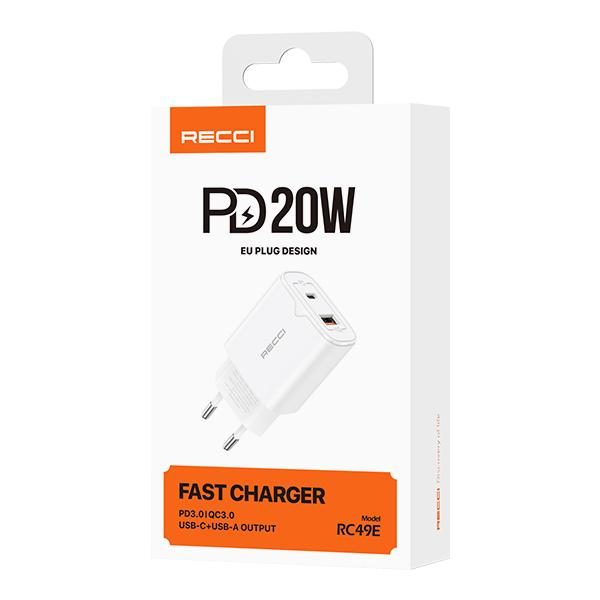 RECCI RC49E EU plug PD charger (20W)