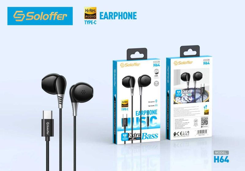 SOLOFFER H64 TC Wired earphones