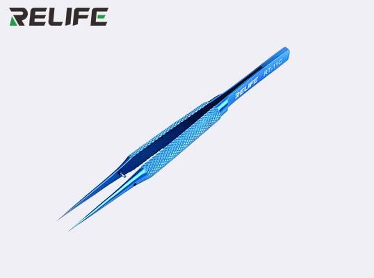 RELIFE RT-11C Ultra- Precision Titanium Alloy Tip Tweezers