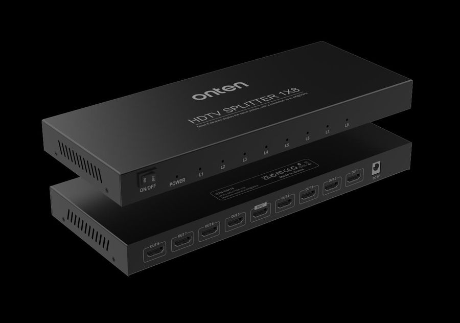 ONTEN OTN-CS118 1x8 HDMI 1.4b SPLITTER 4K@30Hz 1