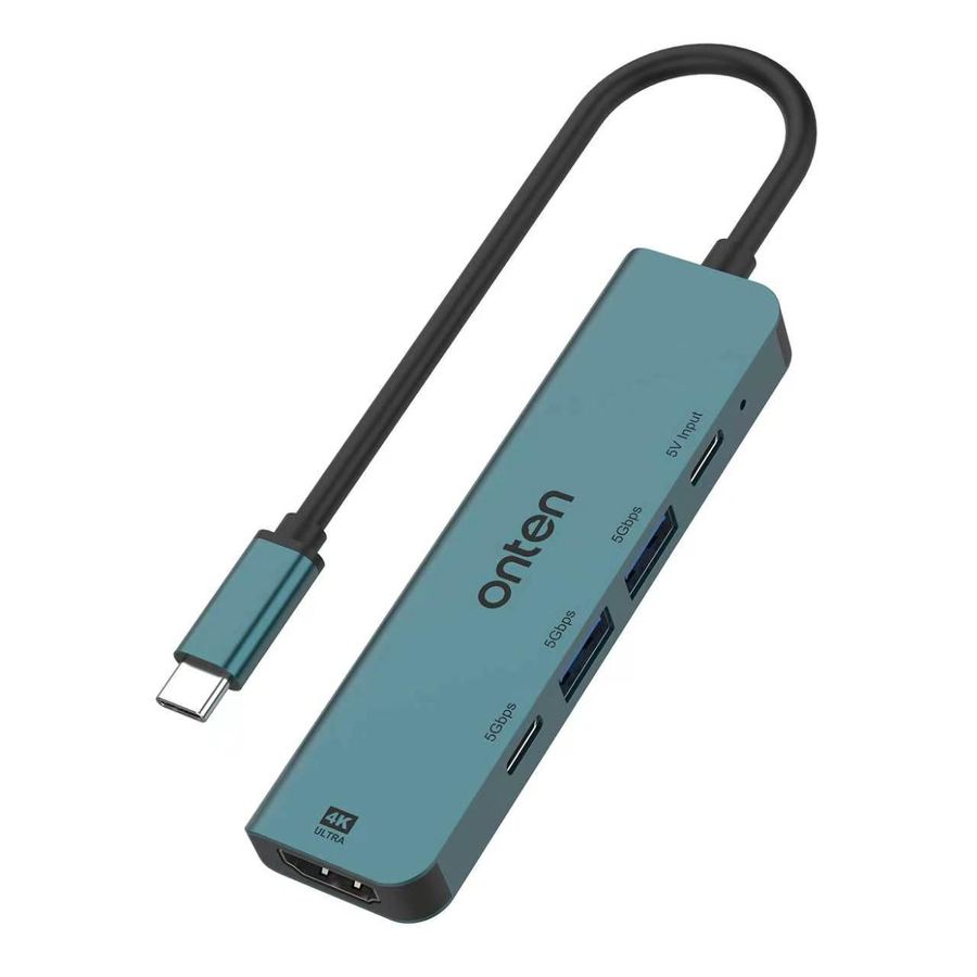 ONTEN OTN-UC905S 5-in-1 USB-C to HDTV(4K)Adapter