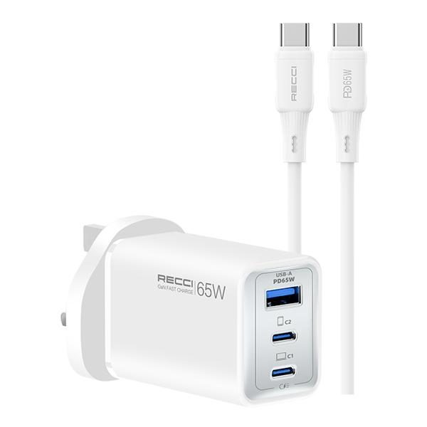 RECCI RC123U 65W UK plug charger