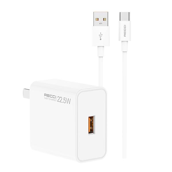 RECCI RC136C 22.5W AC charger Cn/us PLUG